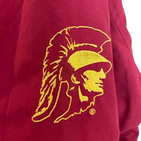 SOLD Vintage USC Trojans Men's Size XL Windbreaker Pullover Jacket V Neck - Picture 3 of 11